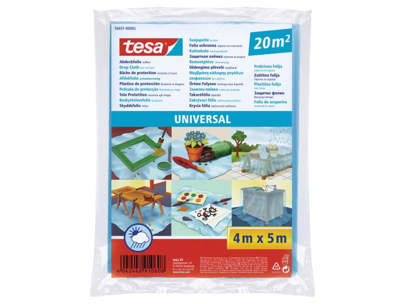 tesa Abdeckfolie Universal 4 x 5 m Unentbehrlich bei allen Maler- und Renovierungsarbeiten