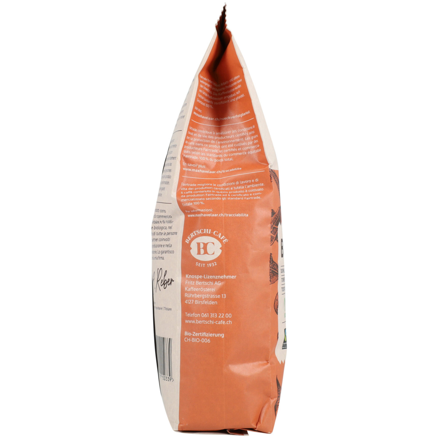 Bertschi Bio Bravo Espresso Bohnenkaffee