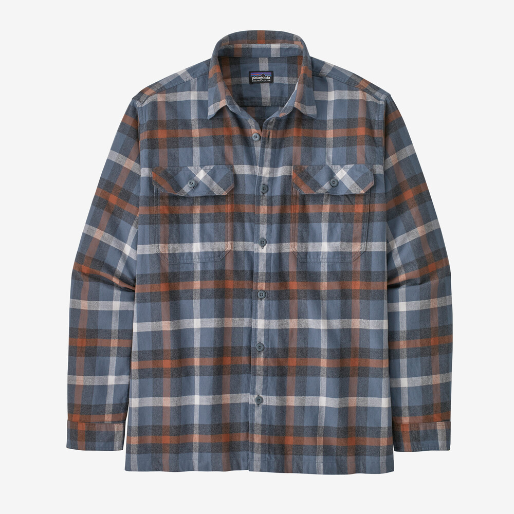 Langärmeliges Herren-Flanellhemd aus mittelschwerer Bio-Baumwolle (Fjord-Stil)