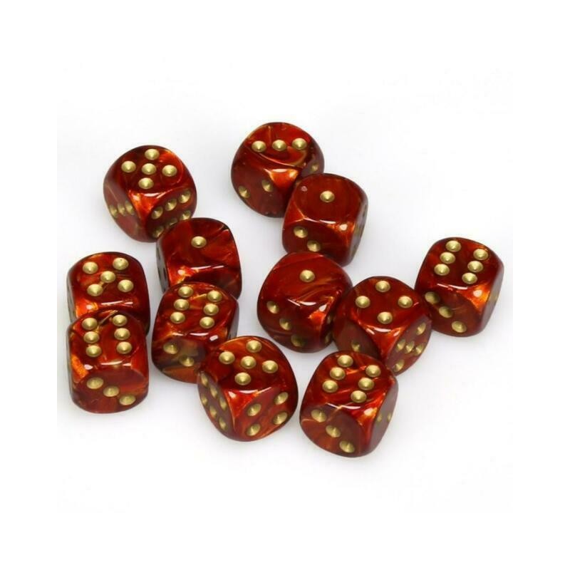 Pack de 12 dés D6 * scarabée * SCARLET
