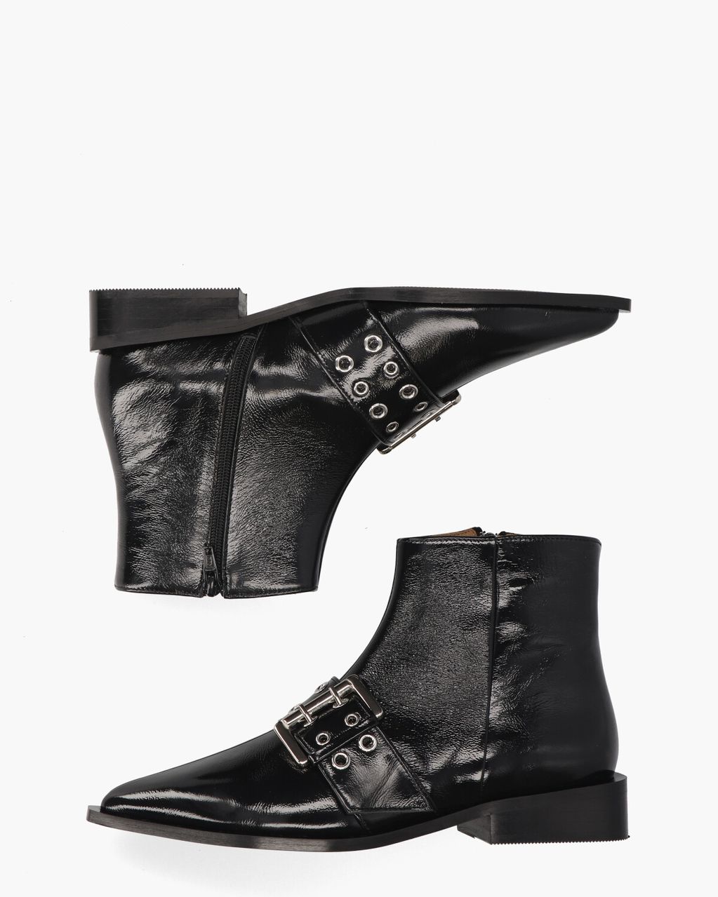 Toral Nicole Zwart Dames Enkelboots