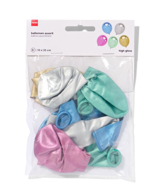 ballons Ø23cm brillant - 10 pièces