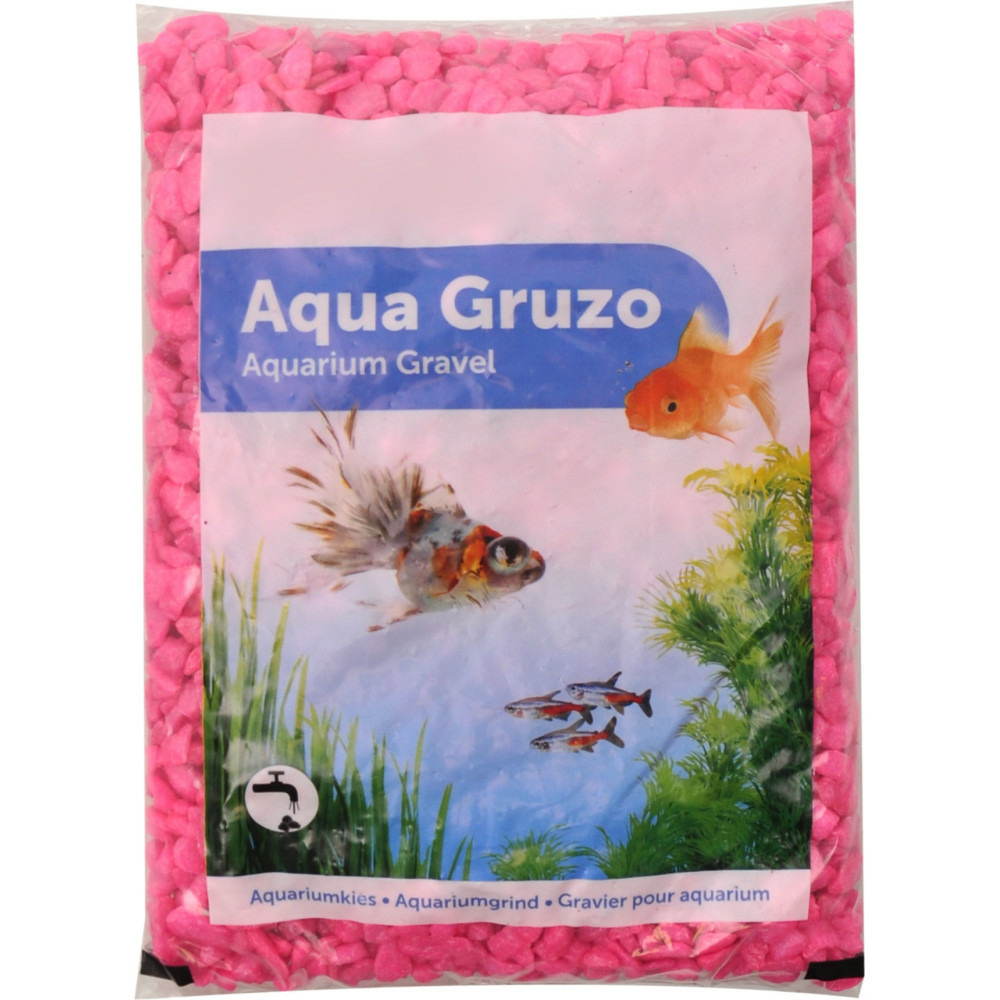 Gravier néon rose, 1 kg, pour aquarium