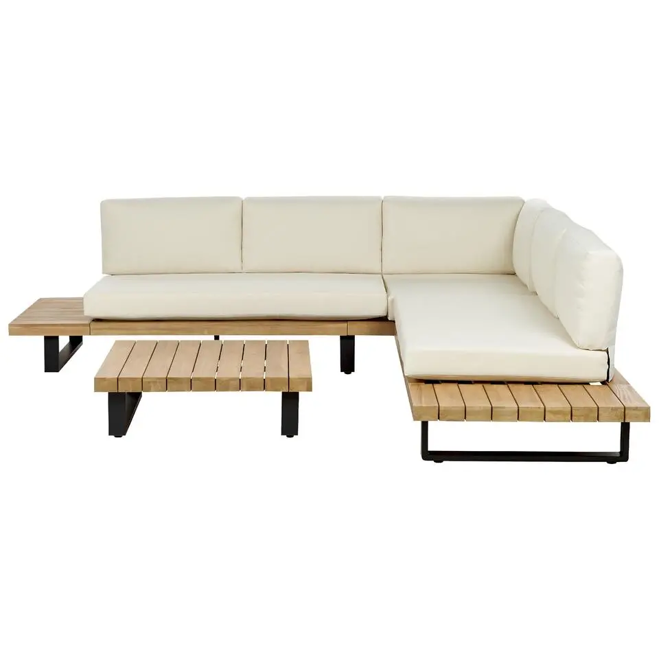 MYKONOS - Loungeset voor 5 - Crème - Acaciahout