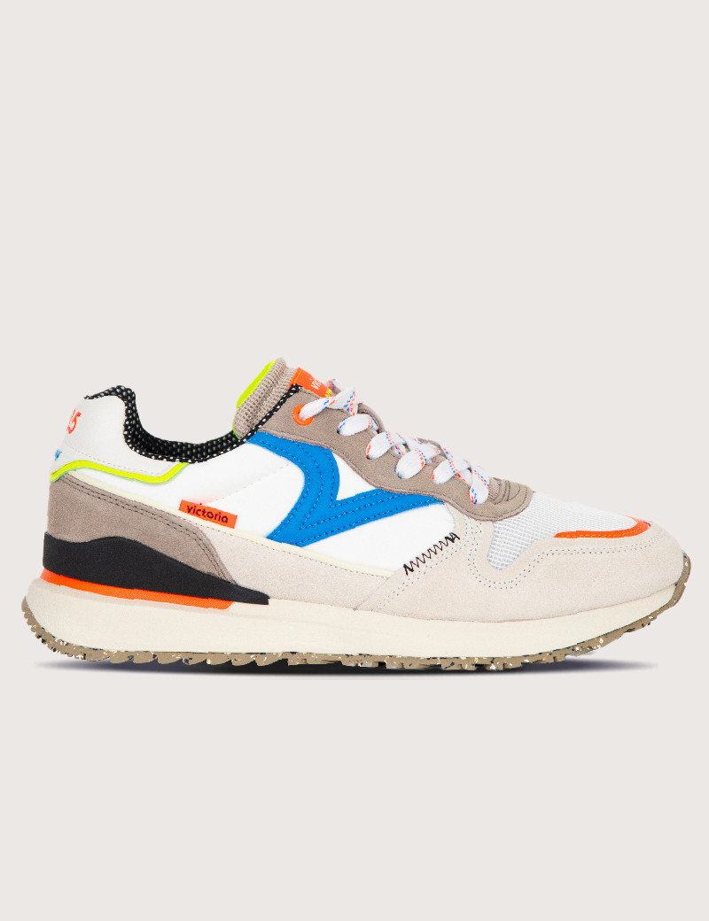 VICTORIA BASKETS HOMME LEGGERA NEON TOUCH BLANCO