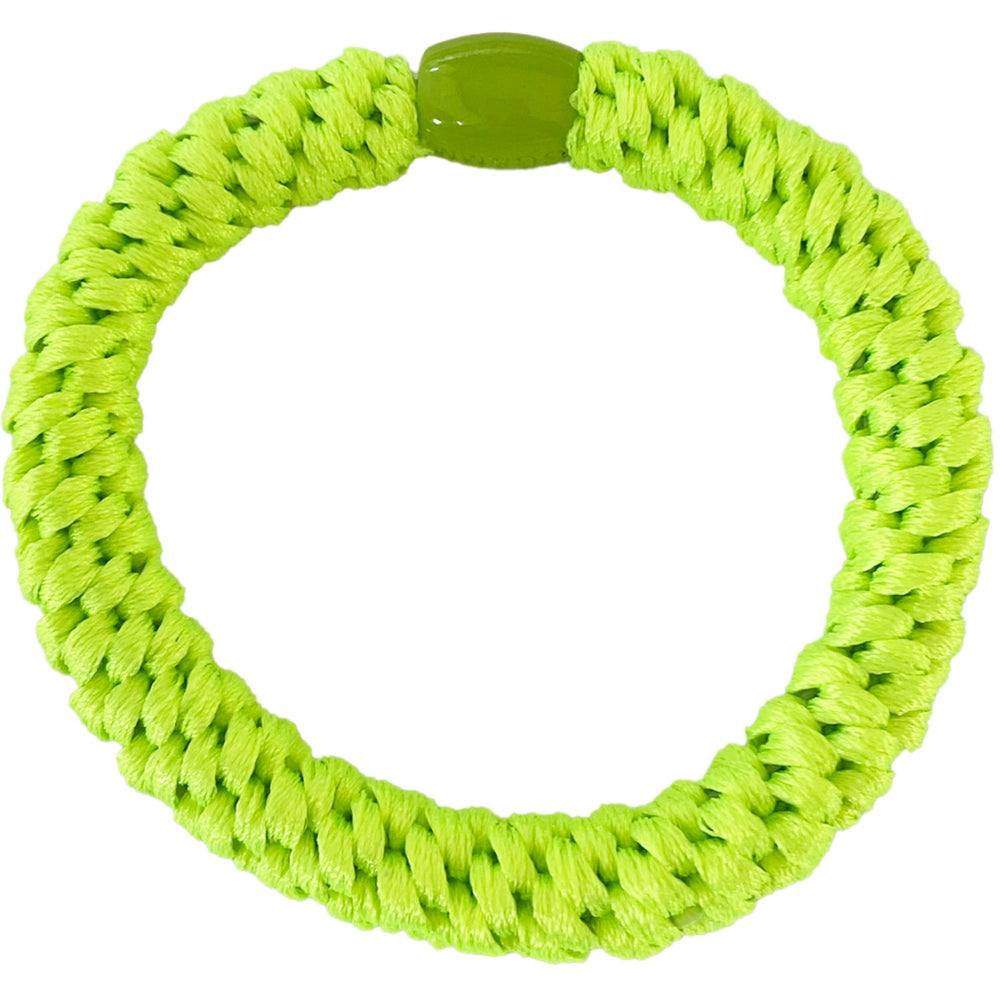 Køb Bow's by Stær Flettet Hårelastik - Basic Neon Gul 6-Pak