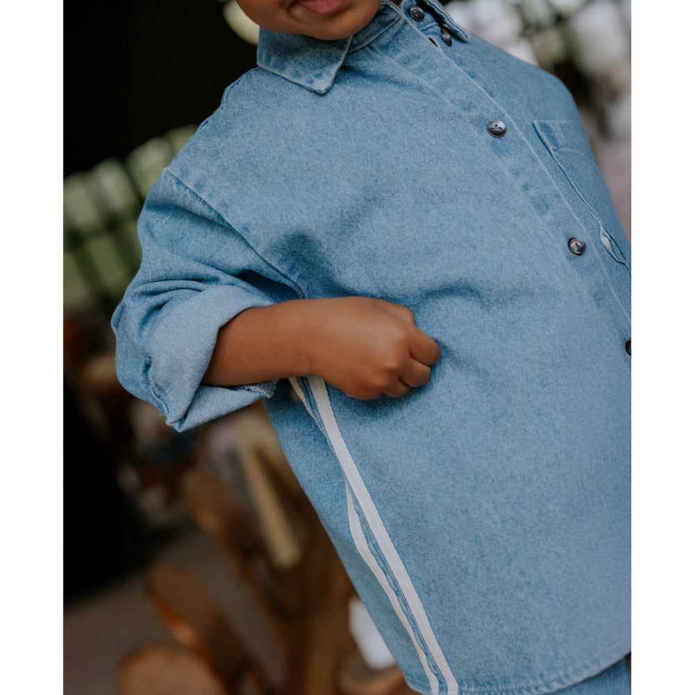 Køb Fliink Medium Denim Blue Donny Bluse