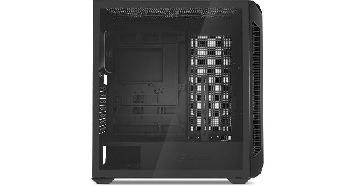 SharkoonAK5M RGB midi tower behuizing  (Zwart | 2x USB-A | 1x USB-C | RGB | Tempered Glass)