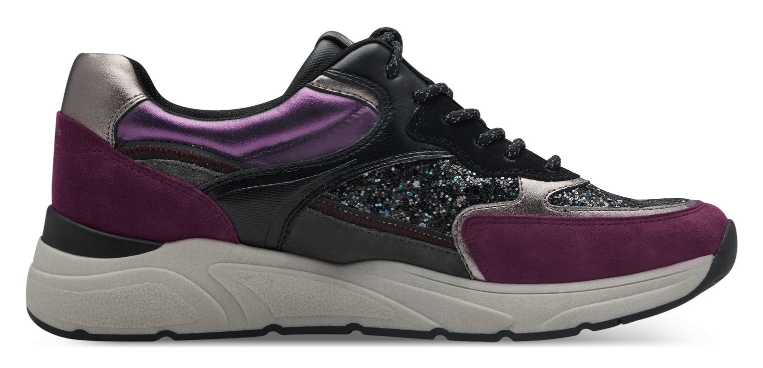Tamaris Keilsneaker  , Schnürschuh, Halbschuh, Freizeitschuh, farbenfrohe Kontrastbesätze