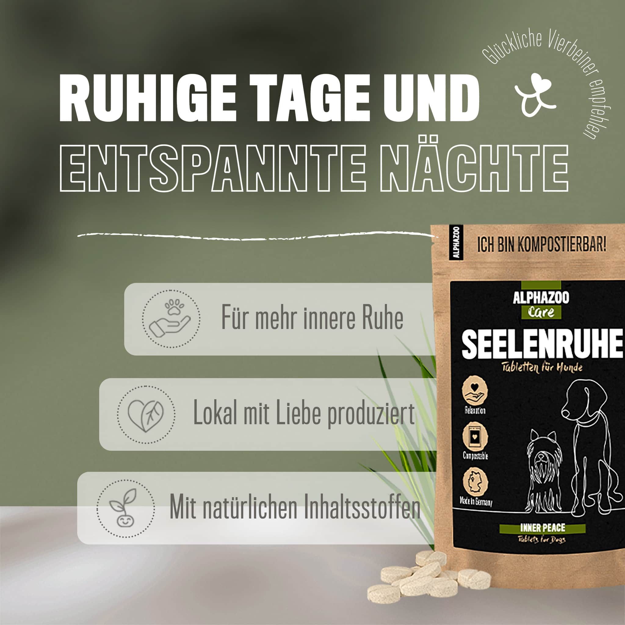 Seelenruhe Tabletten für Hunde I Natürliches Beruhigungsmittel bei Unruhe