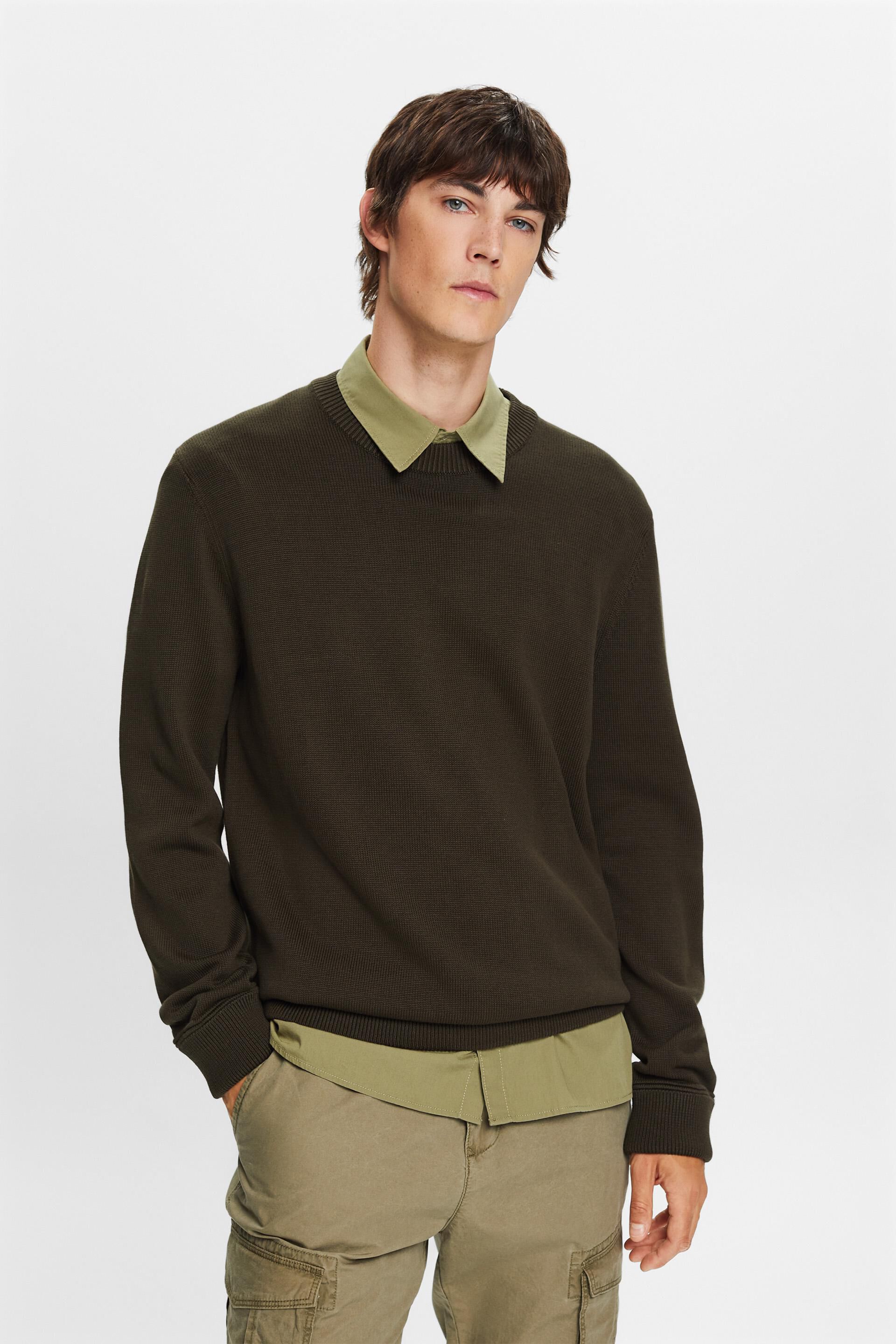 Sweat-shirt en coton à encolure ronde