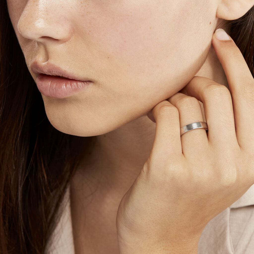 Alliance Mae-lou Ruban Plat Argent Blanc