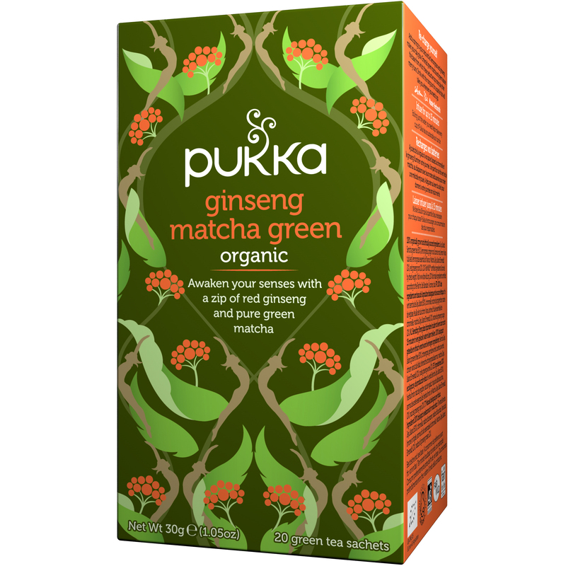Pukka Tee Ginseng Matcha Green, Bio, 20 Stück