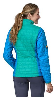 Doudoune Femme Patagonia Nano Puff Bleu/Vert