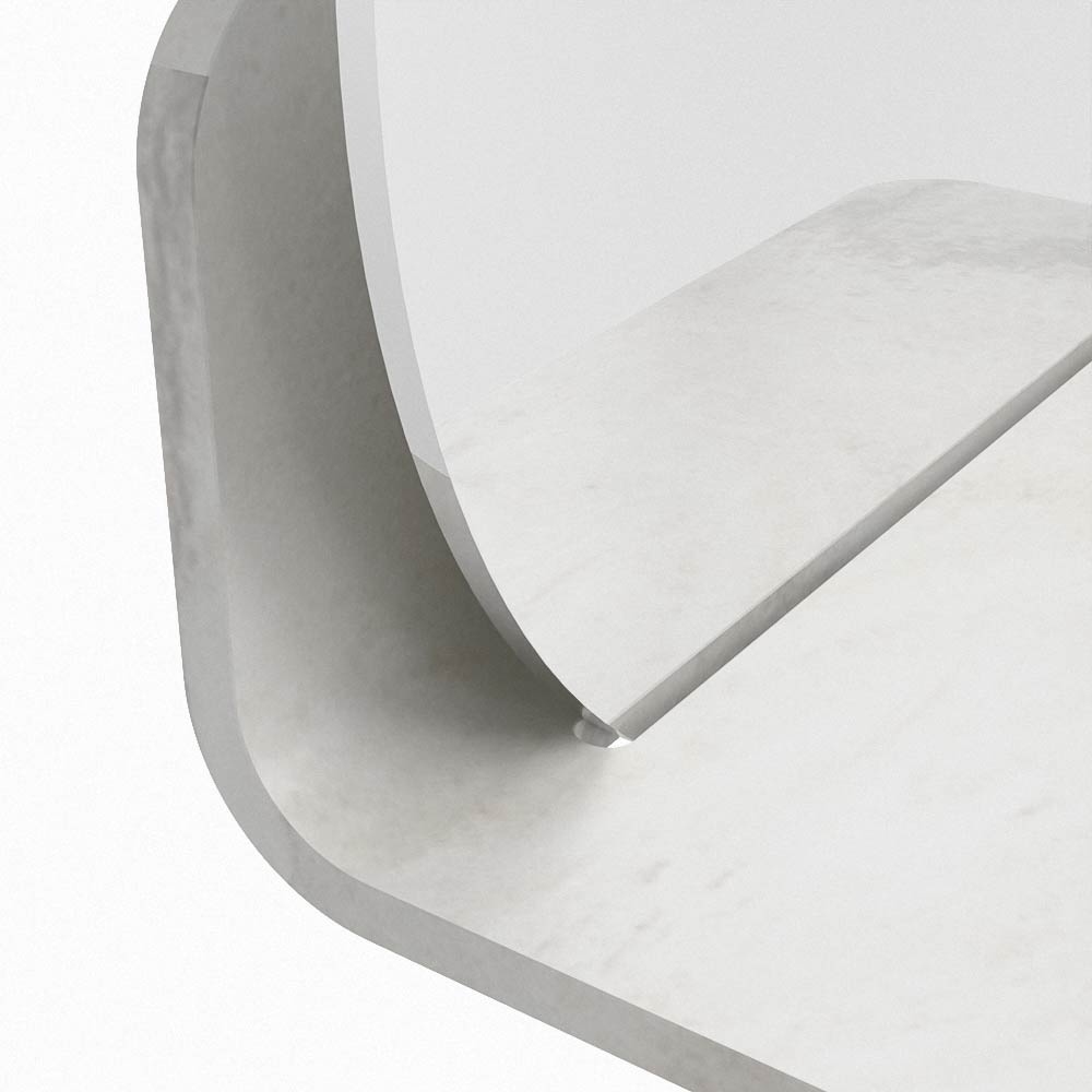 Mondiaz Spot spiegel rond Ø30cm met planchet ostra