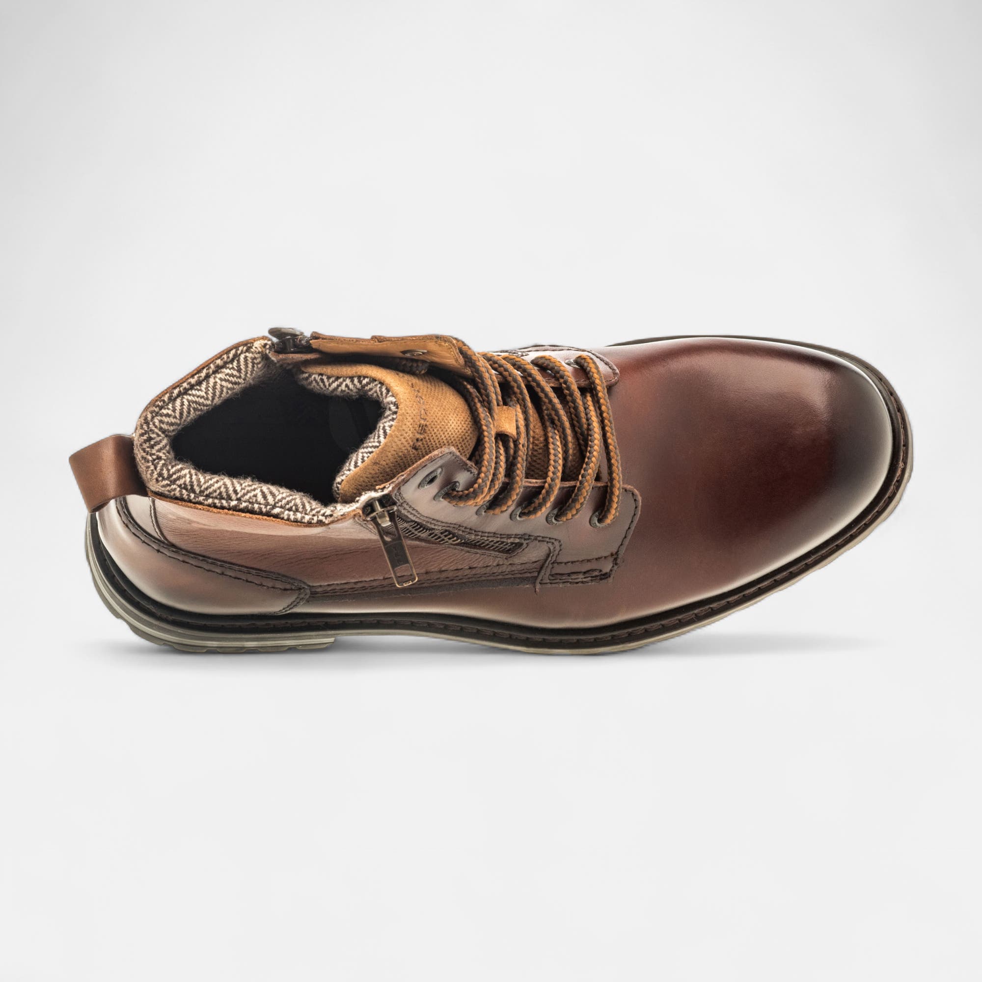 Boots Homme en cuir cognac