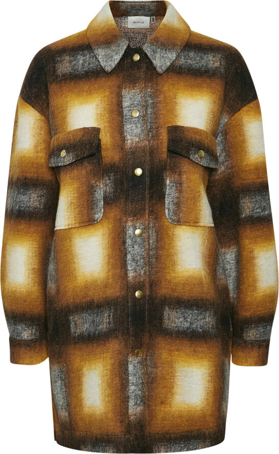 Gestuz NiniGZ shirt Buckthorn brown check
