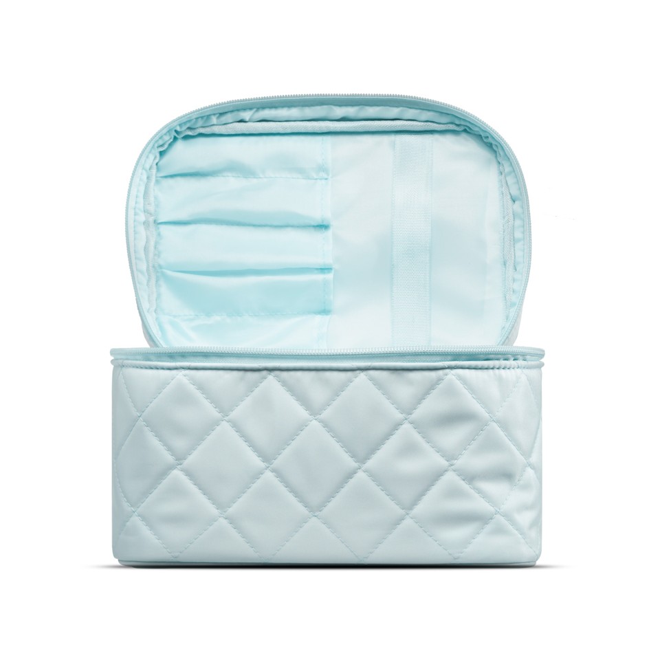 Gillian Jones - Beauty Box in quilted nylon Blue - Toilettaske