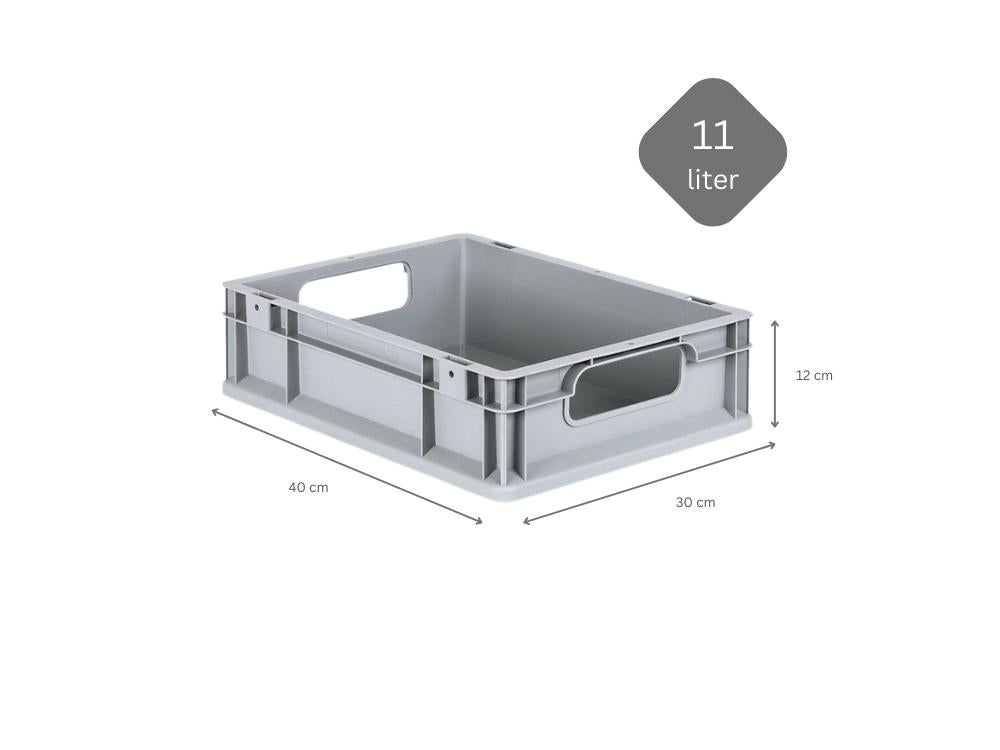 PROREGAL Eurobox Nextgen Economy Handgrepen Open HxBxD 12 x 30 x 40 cm 11 Liter Euro Container Transportbox Stapelbak