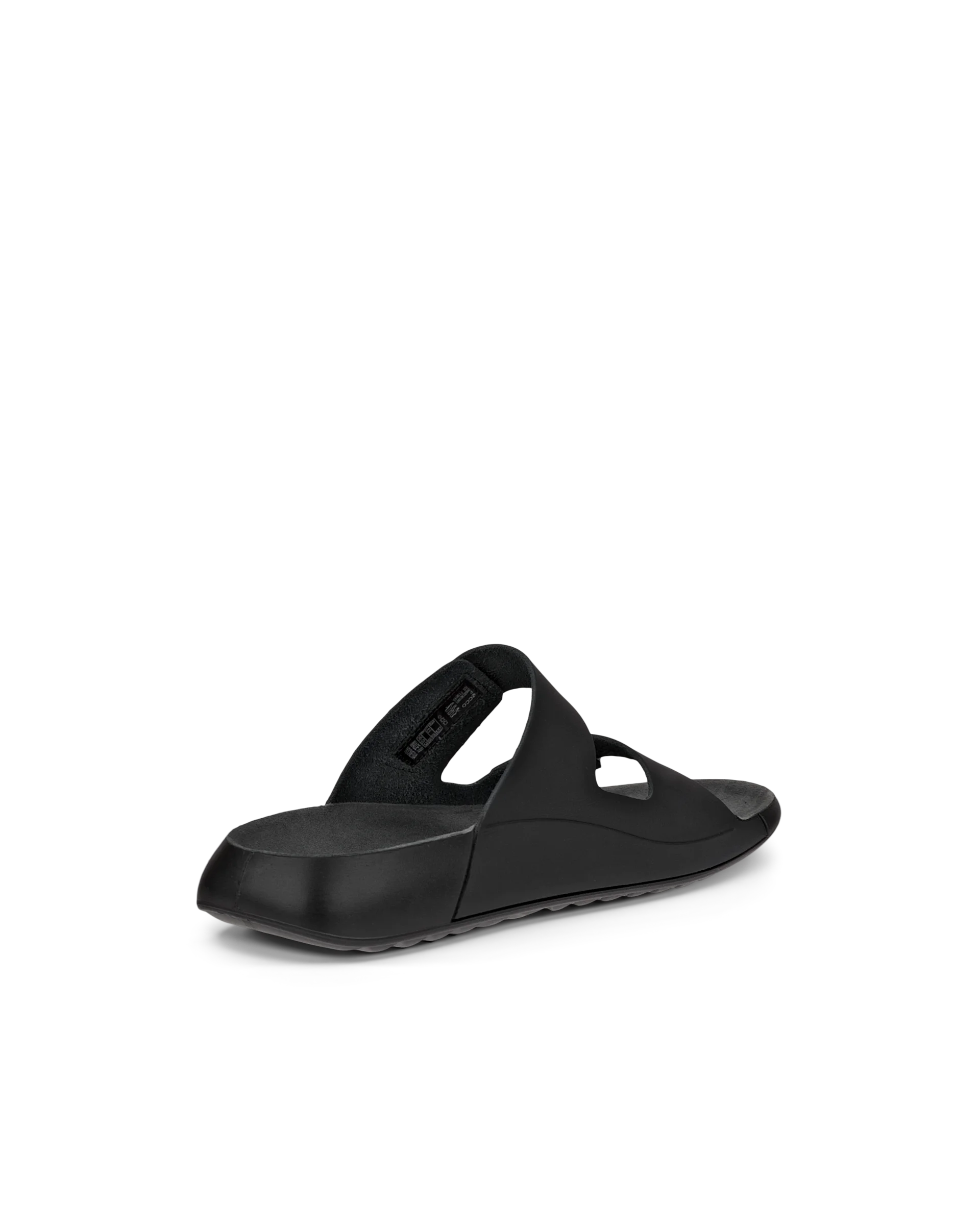 ECCO COZMO W Damen Ledersandale mit zwei Riemen Schwarz