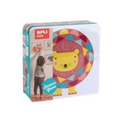 Apli Kids - Boîte métallique jeu de gommettes - lion