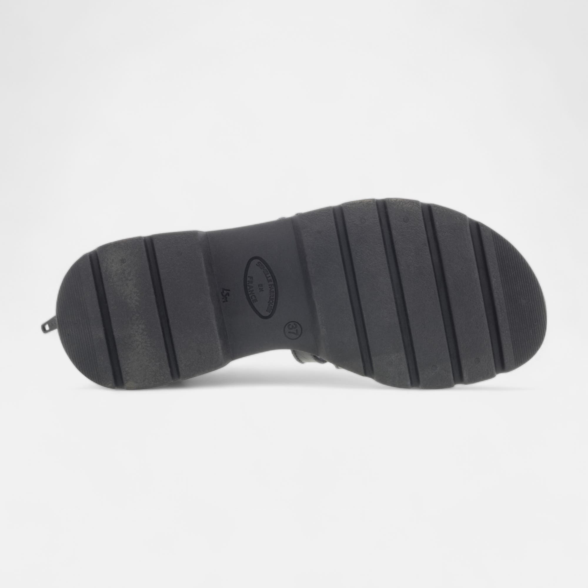 Sandales Femme en cuir noir