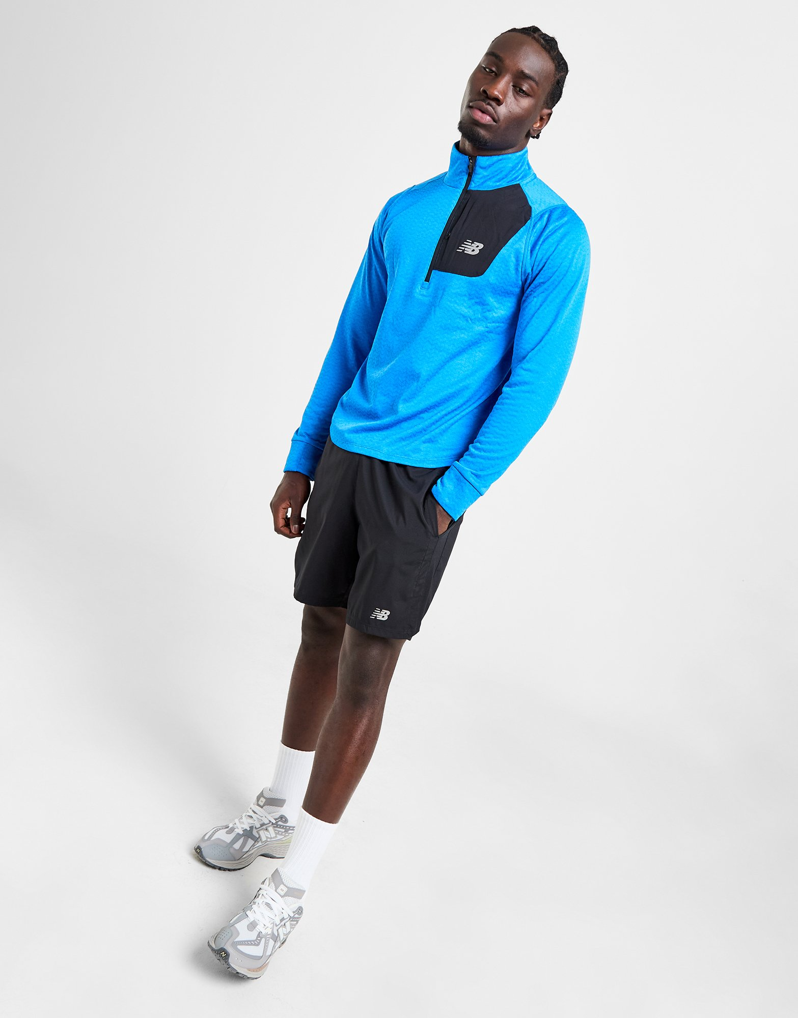 New Balance Haut de survêtement Heatgris 1/2 Zip Homme