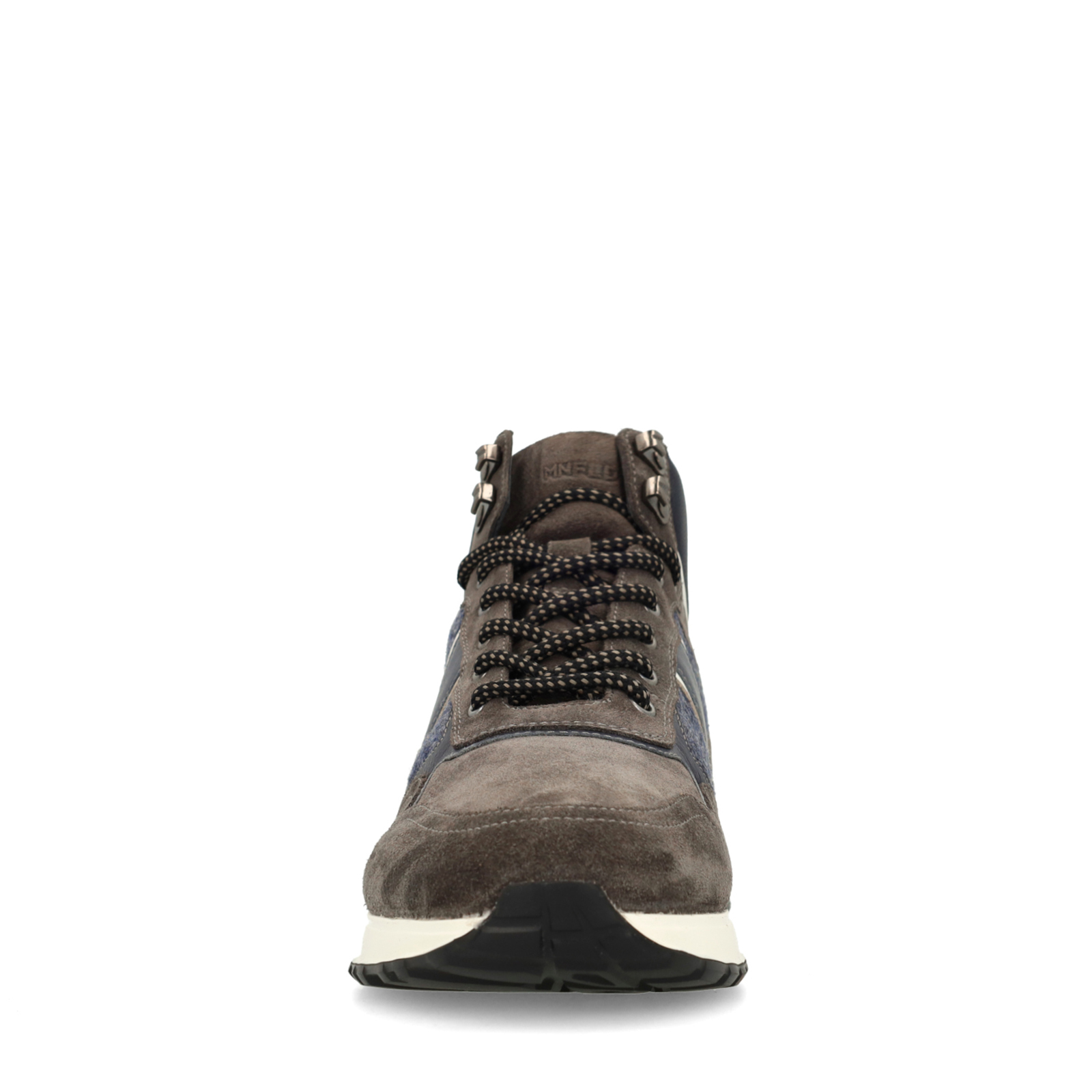 Donkergrijze suède veterschoenen