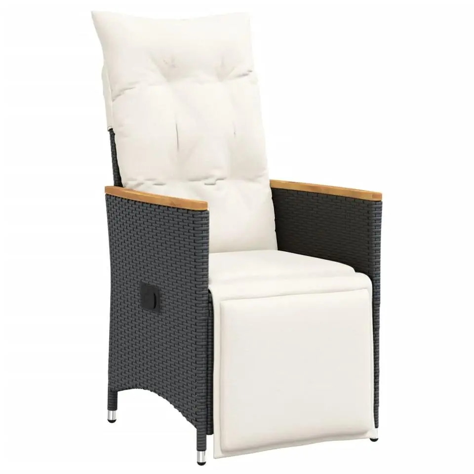 vidaXL - Tuinstoel - Zwart - Poly rattan