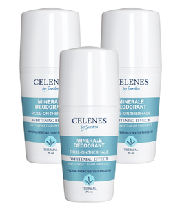 Celenes by Sweden Thermal Whitening Minerale Roll-On Deodorant Multiverpakking 3x75ML