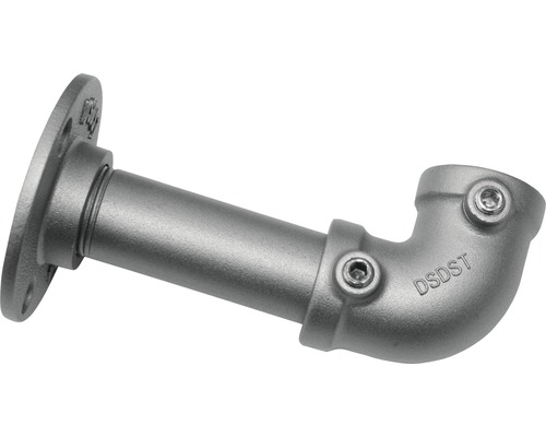 Wandbeugel voor industriële woning, zilver, Ø 25 mm