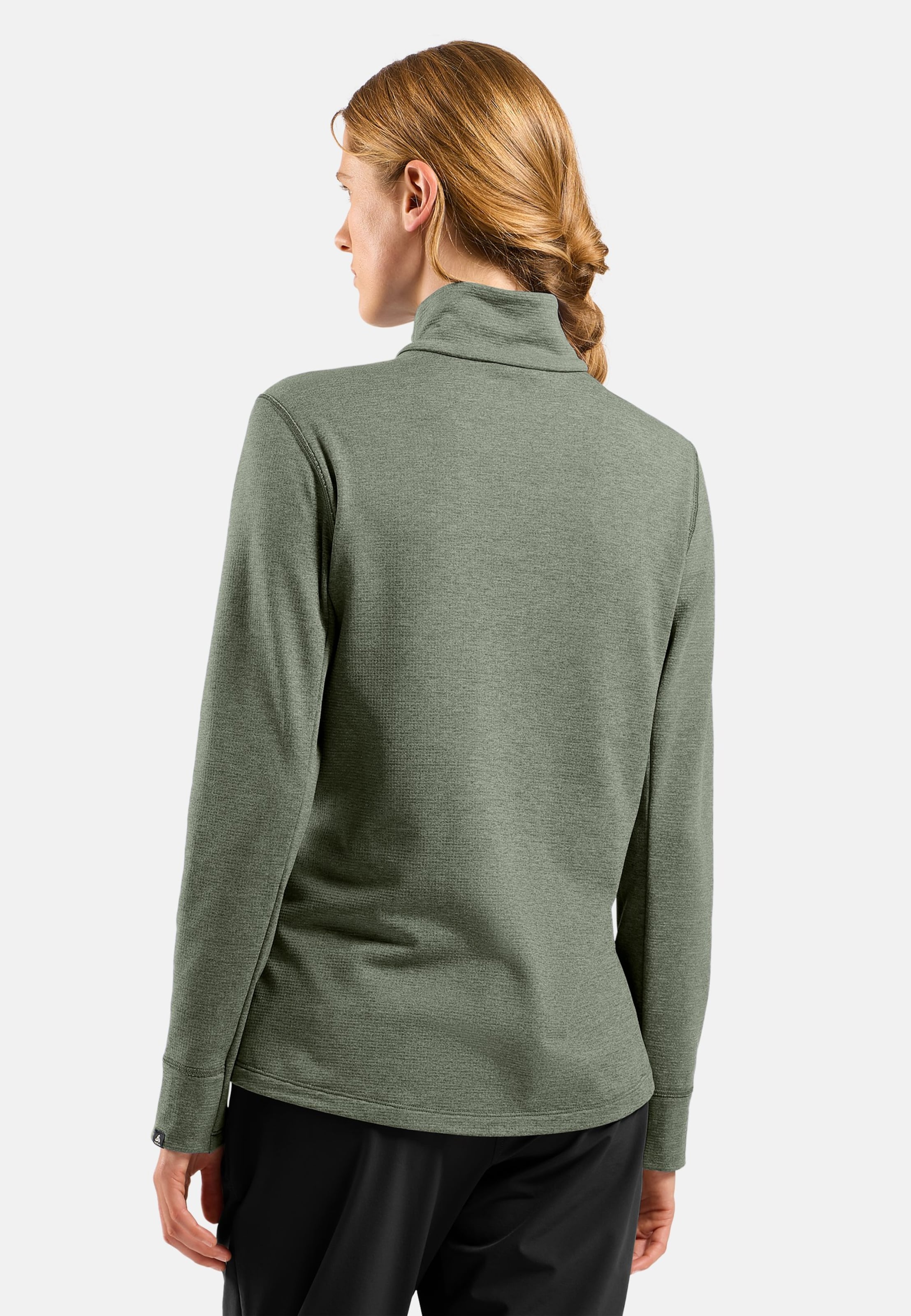 Essentials Multisport Mid Layer aus Grid-Fleece mit Reissverschluss in shadow melange
