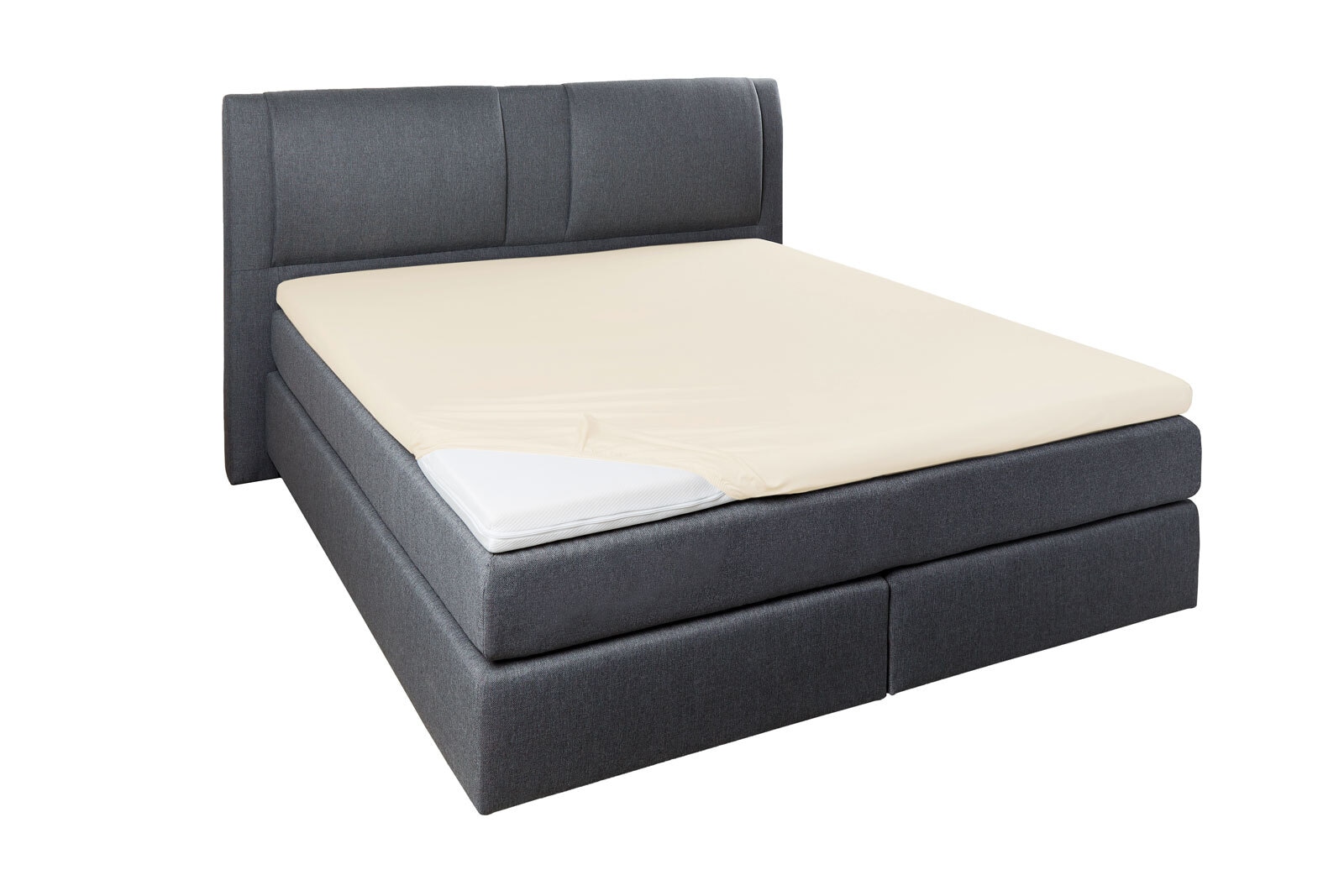 Vario Topper-Spannbetttuch 140/160 x 200/220 cm ecru