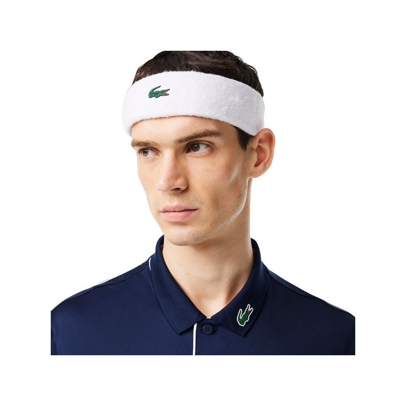 Bandeau éponge Lacoste blanc ou marine