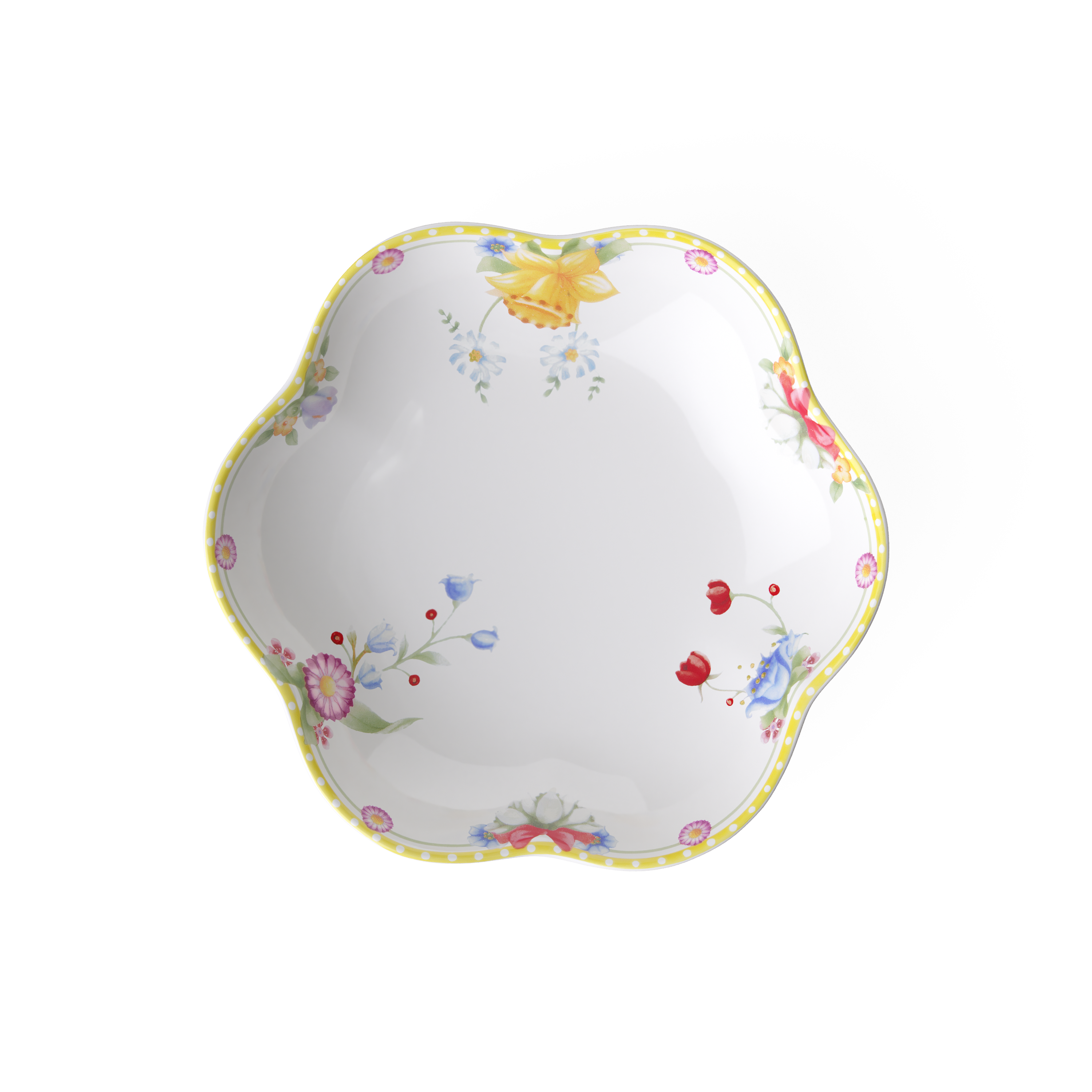 Spring Awakening Dessert bowl Yellow, 5.1 oz, Premium Porcelain