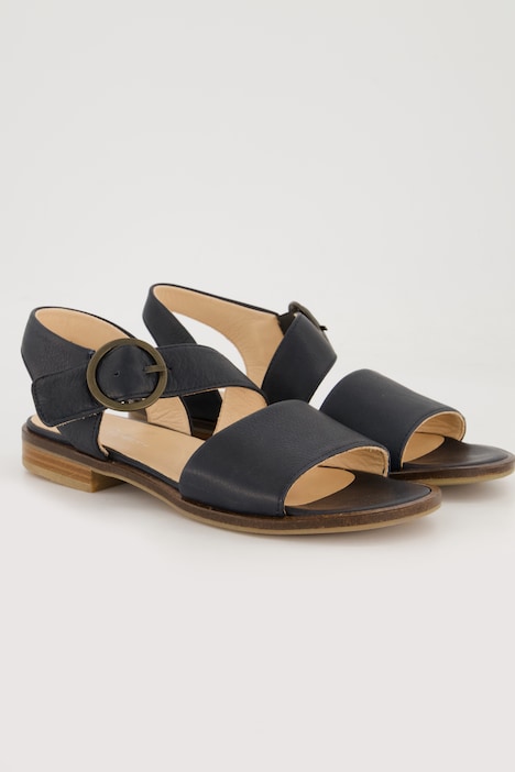 Leder-Sandaletten, Schnallen, Weite H
