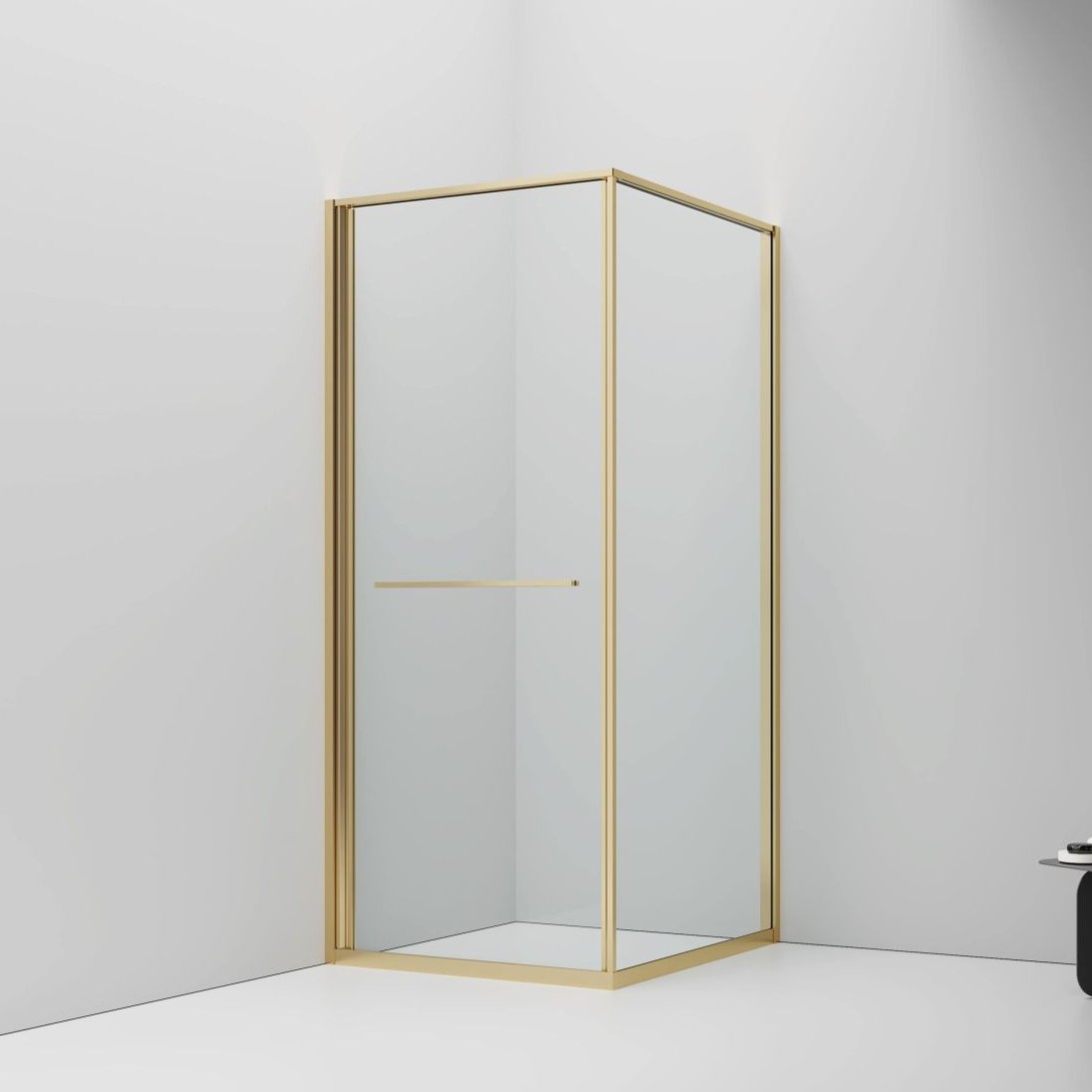 SaniGoods Harper douchecabine met schuifdeur 90x90x200cm goud