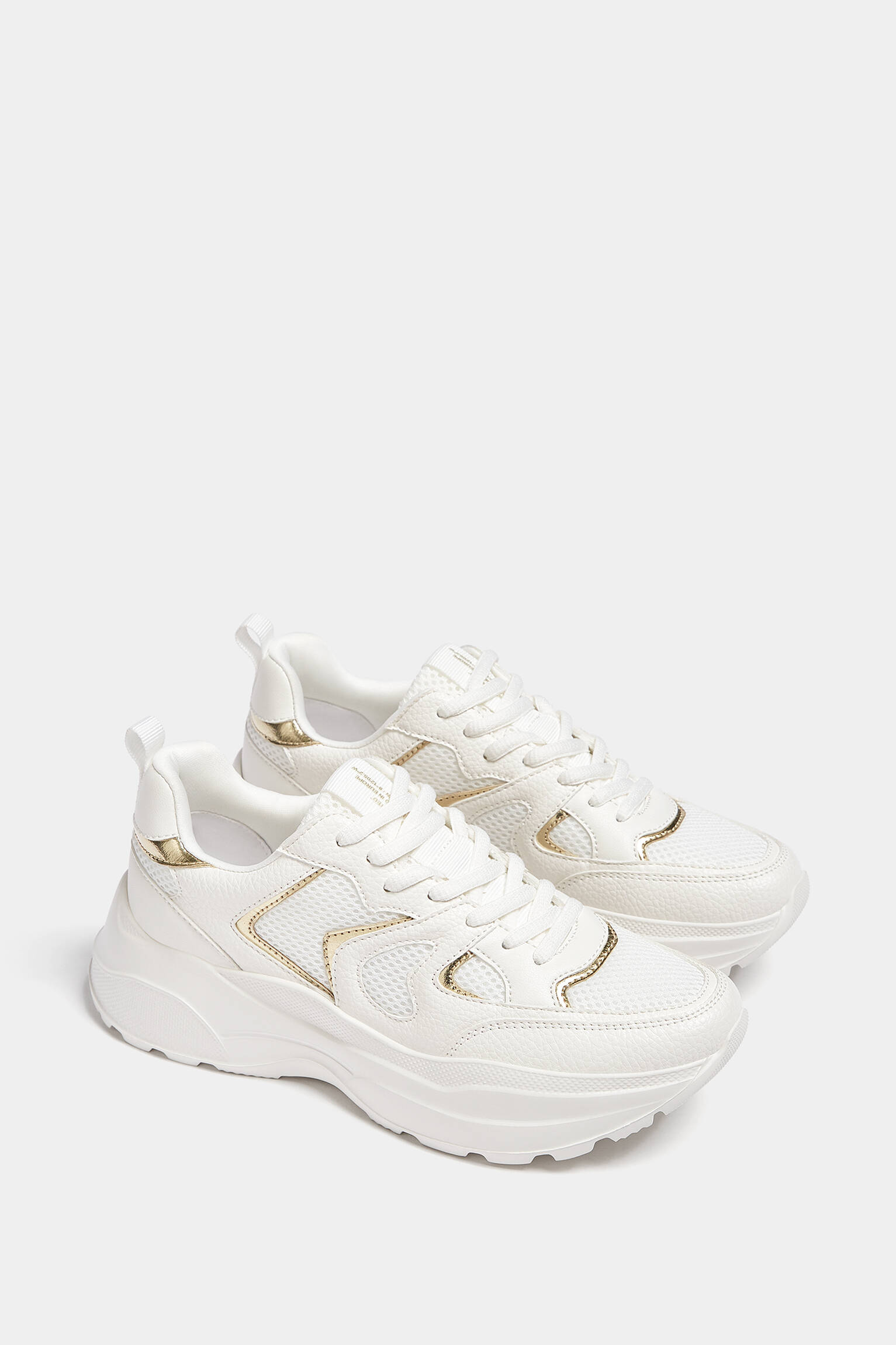 SAPATOS VOLUME DE VÁRIAS PEÇAS - DOURADO