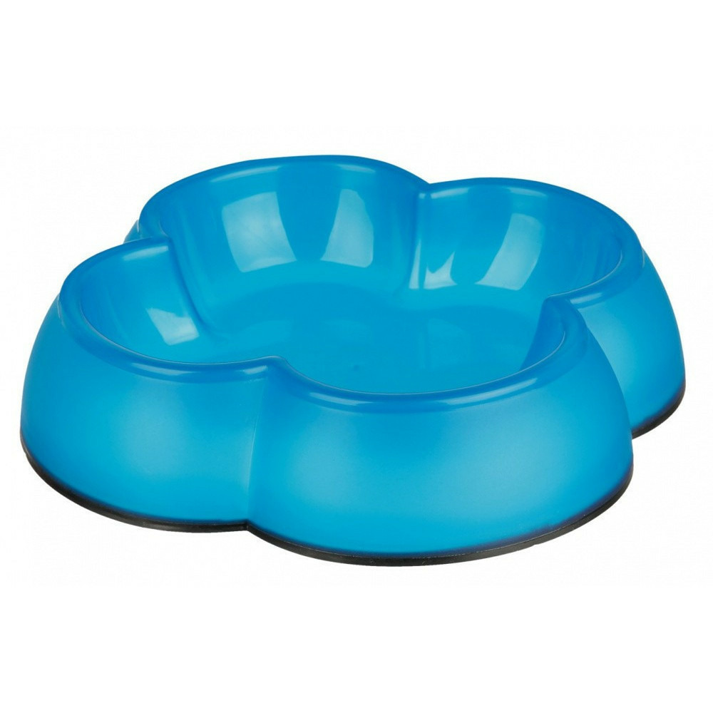 Gamelle plastique forme trèfle 0.25 litre ø 12 cm - coloris divers