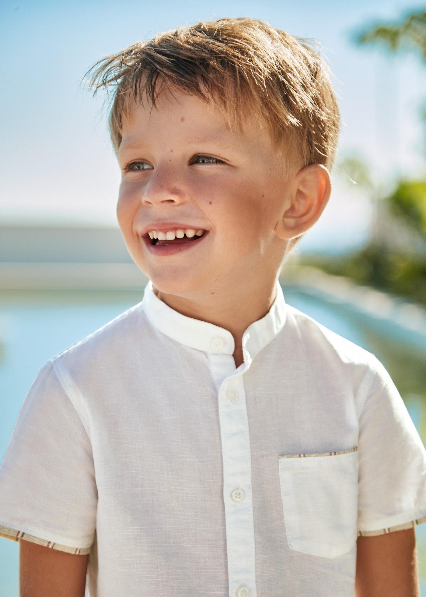 Conjunto de linho de duas peças para meninos
