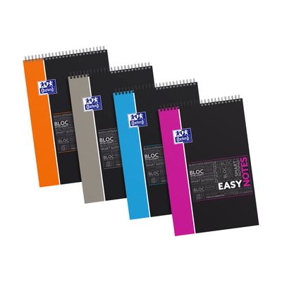Oxford Etudiants Easynotes - Bloc notes A4+ (24 x 29,7 cm) - 160 pages - grands carreaux (Seyes) - disponible dans différentes couleurs