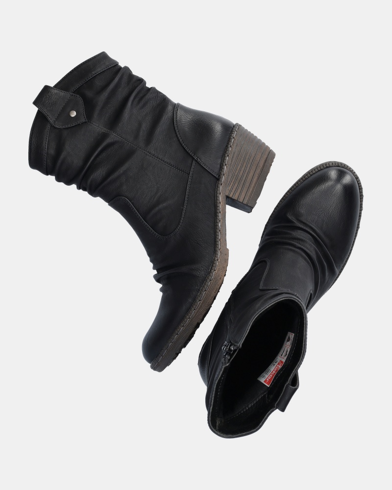 Rieker Rits- & gesloten boots  - zwart