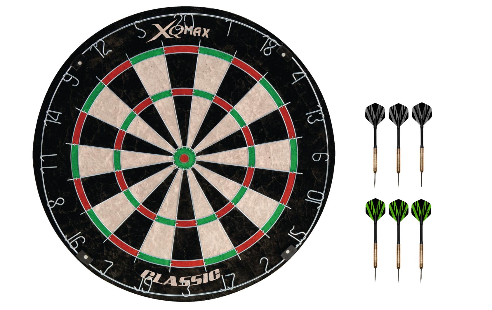 Dartboard-Bristle-Set 7-teiligKlassische Dartscheibe mit Zubehör