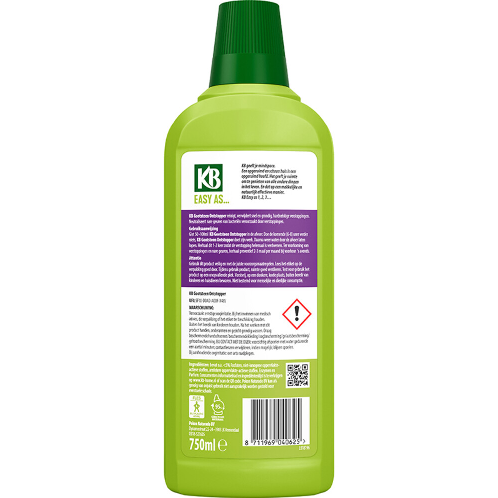 KB Easy Gootsteen Ontstopper Concentraat 750 ml