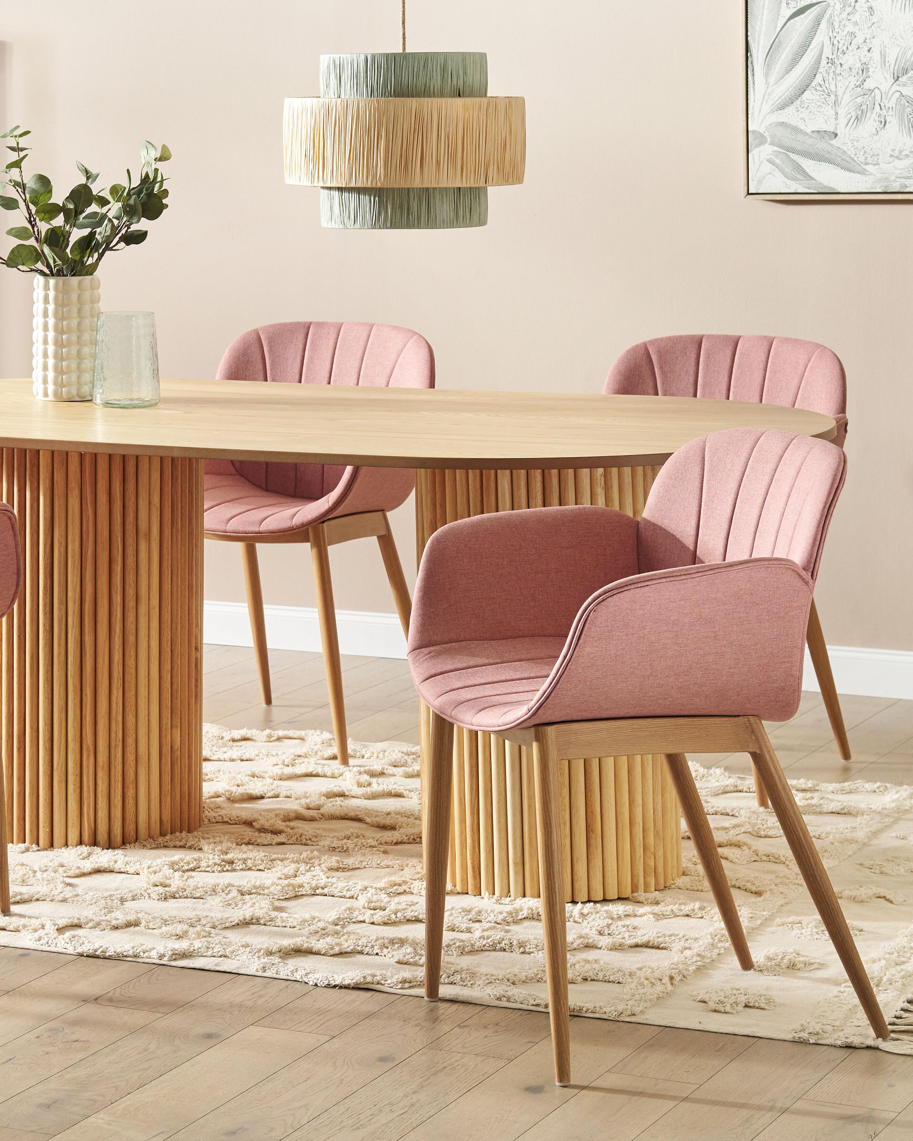 Set van 2 eetkamerstoelen ALICE Roze