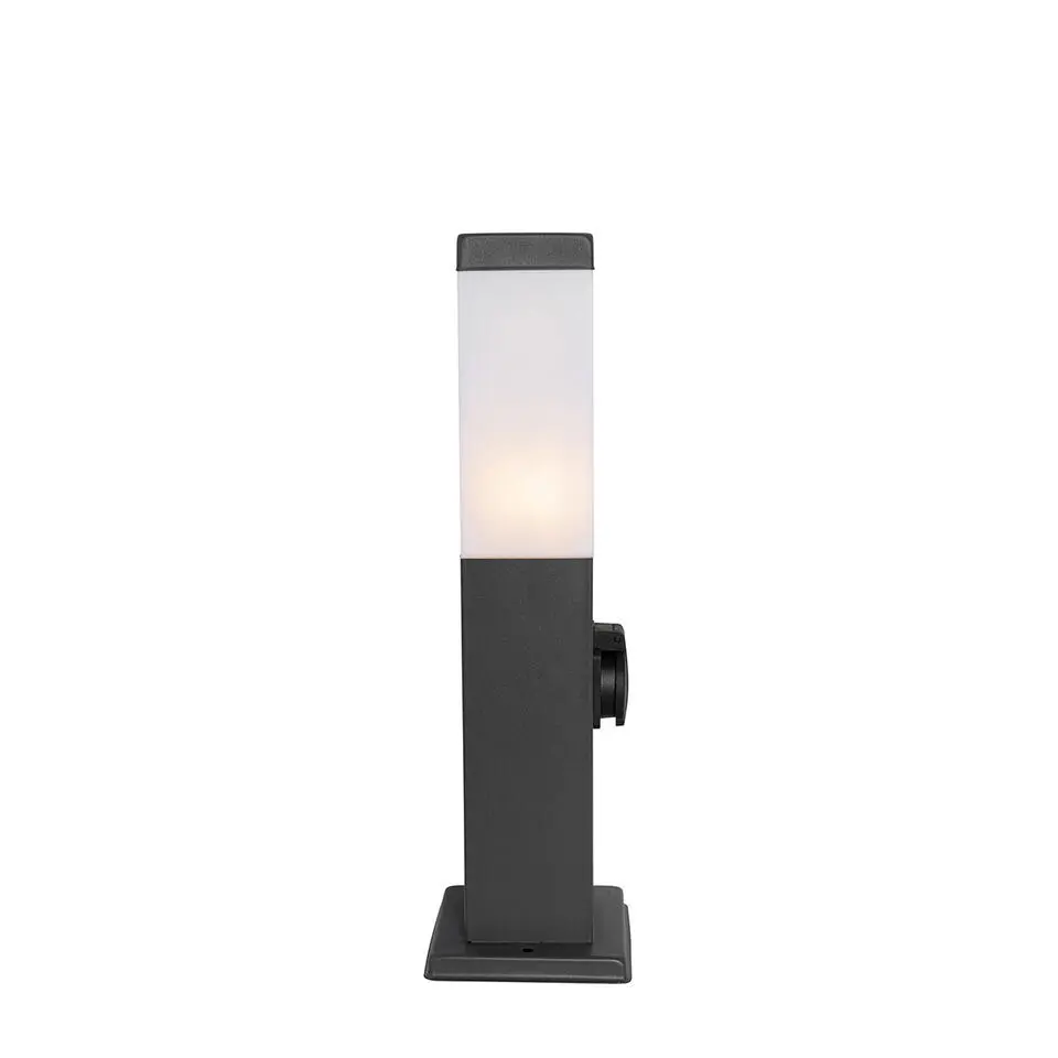 Qazqa staande buitenlampen malios grijs e27