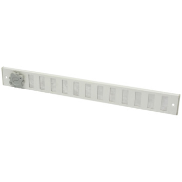 Sanivesk afsluitbaar schuifrooster aluminium wit 37x4 cm