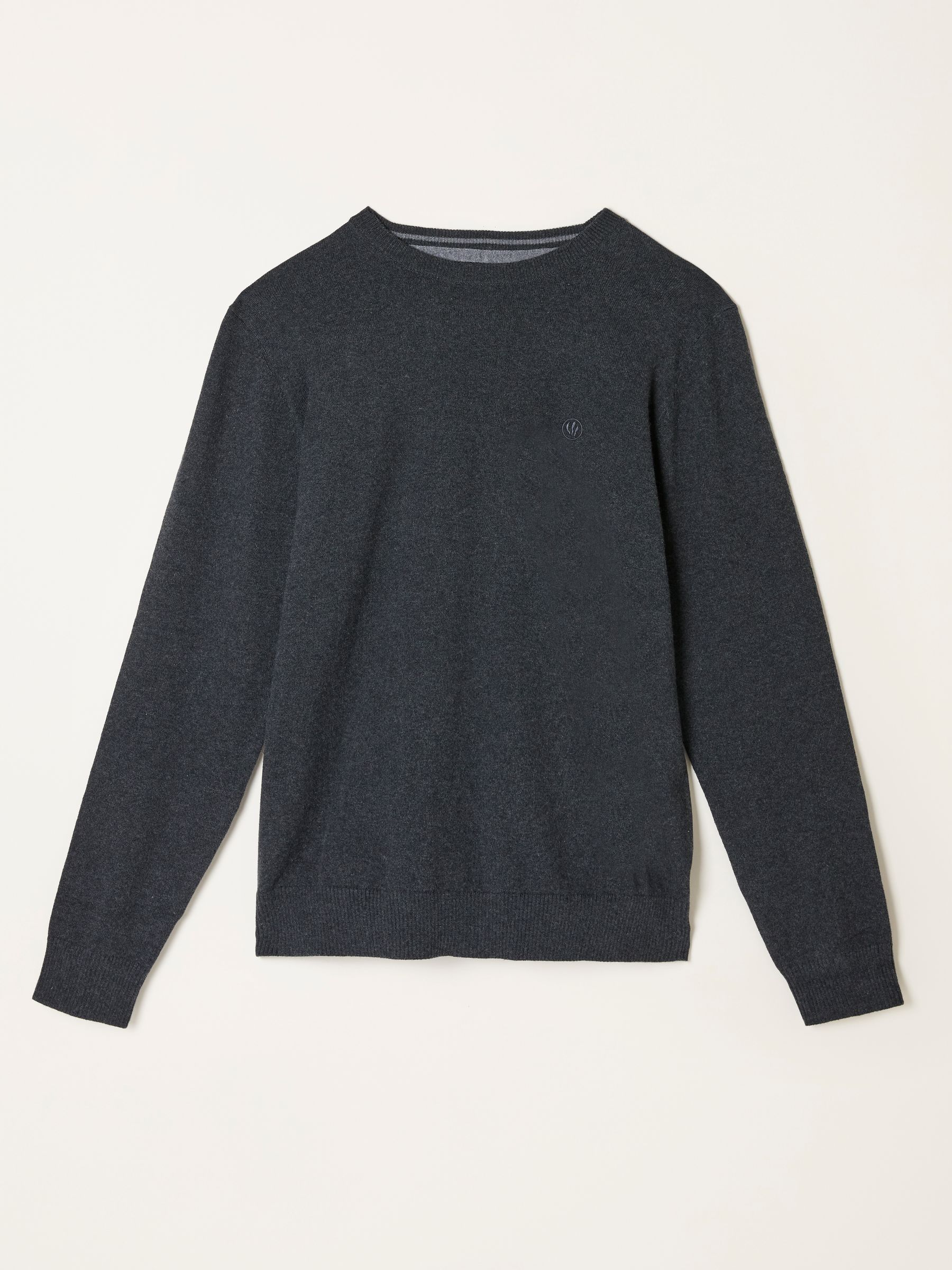 Antraciet - FatFace Crew Neck Knitted Jumper