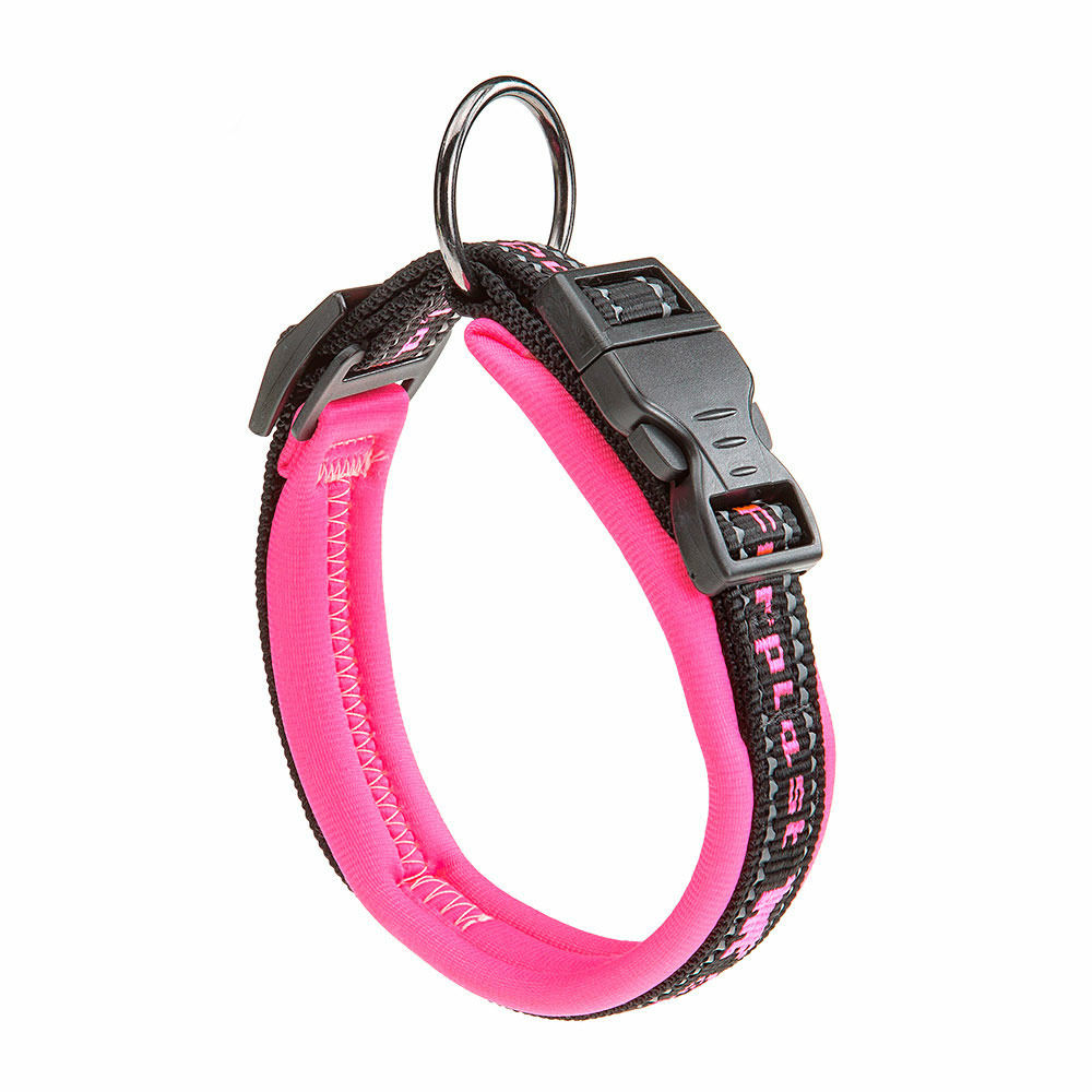 Ferplast collier pour chiens sport dog c15/35, poignée rembourée, ceinture réfléchissante, étiquette porte-nom, a: 25÷35 cm - b: