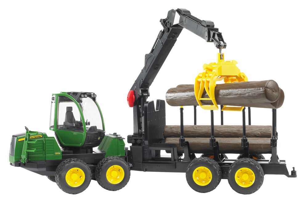 Bruder JD 1210E forwarder   4 boomstammen en houtgrijper 1:16 - Landbouwmachines